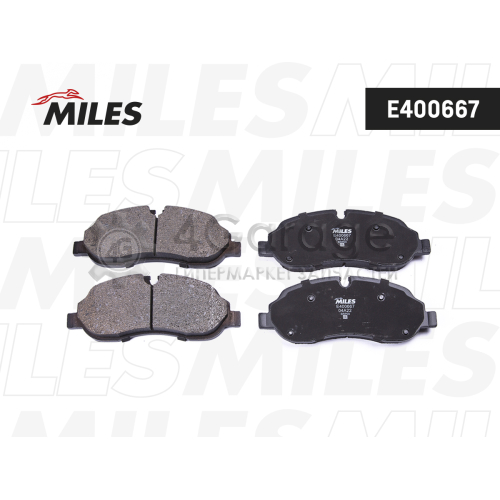 MILES E400667 Колодки тормозные передние (Смесь Semi-Metallic) FORD TRANSIT 13- (для сдвоенных шин) (TRW GDB2117) E400667