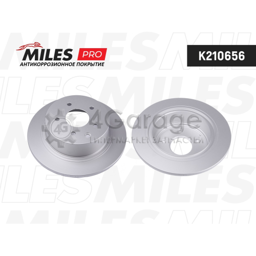 MILES K210656 Диск тормозной задний NISSAN JUKE 10-/QASHQAI 07- (серия PRO с защитным покрытием) (TRW DF7369) K210656