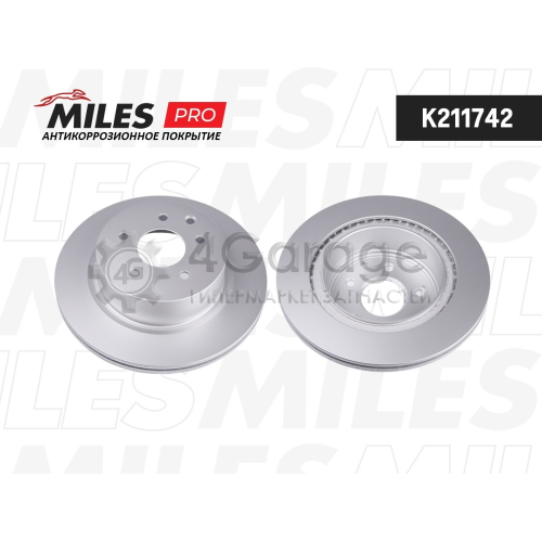 MILES K211742 Диск тормозной INFINITI EX/G/QX50 06-/NISSAN 350Z 02- задний d 170мм.с покрытием