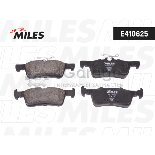 MILES E410625 Колодки тормозные PEUGEOT 308 14- задние диск D 249мм. LowMetallic