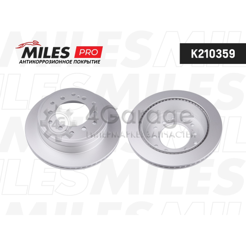 MILES K210359 Диск тормозной задний TOYOTA LAND CRUISER 120 05 (серия PRO с защитным покрытием) (TRW DF4484) K210359