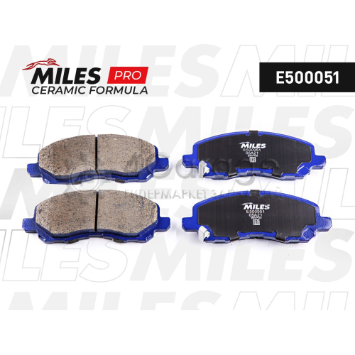 MILES E500051 Колодки тормозные Ceramic MITSUBISHI ASX/LANCER/OUTLANDER/DODGE CALIBER передние