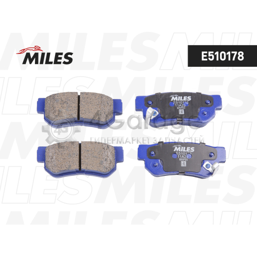 MILES E510178 Колодки тормозные HYUNDAI TRAJET 2.0-2.7 00- задние Ceramic