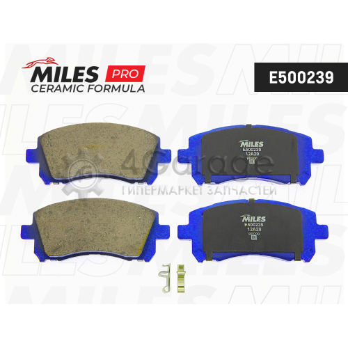 MILES E500239 Колодки тормозные (Смесь CERAMIC) SUBARU FORESTER 9702/LEGACY 9603/OUTBACK 0003 передние (TRW GDB3217) E500239