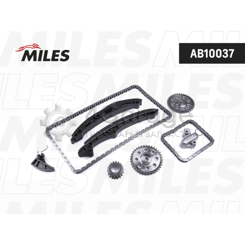 MILES AB10037 Комплект цепи ГРМ VAG 1.4FSi-1.6FSi BAG/BLF/BLP 03- co звездочками