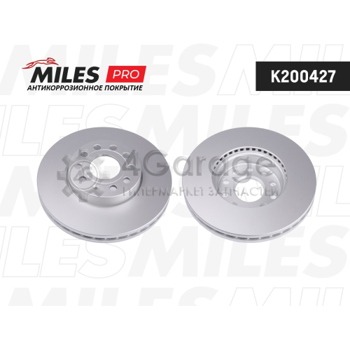 MILES K200427 Диск тормозной AUDI A3 04>/VW CADDY 04>/G5/TOURAN 03> передний вент. с покрытием