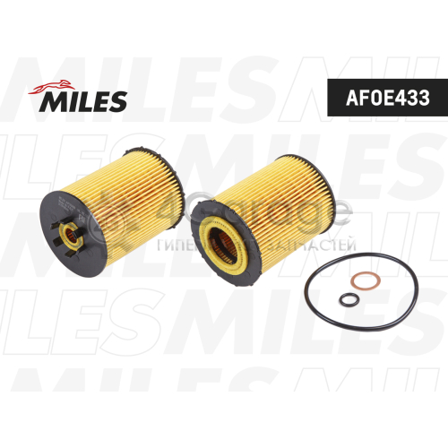 MILES AFOE433 Фильтр масляный BMW E60/E65/X5 (E70) 4.0-6.0 (MANN HU823x) AFOE433