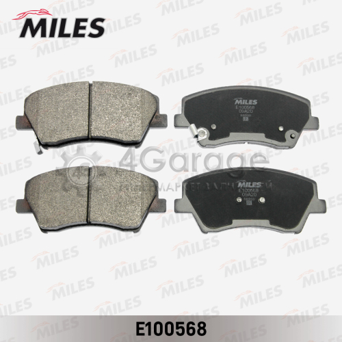 MILES E100568 Колодки тормозные (смесь Semi Metallic) HYUNDAI ELANTRA 17 передние E100568