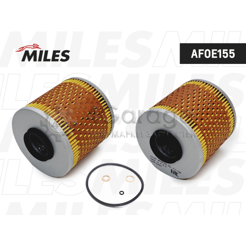 MILES AFOE155 Фильтр масляный BMW E36/E30/E34 1.6/1.8 (FILTRON OM523) AFOE155