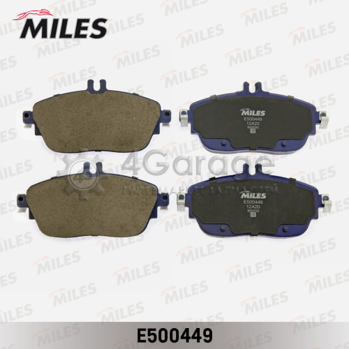 MILES E500449 Колодки тормозные (смесь CERAMIC) MERCEDES A(W176) 12 /B(W246) 11 передние L144мм (TRW GDB1932) E500449