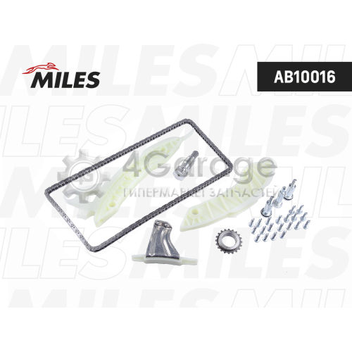 MILES AB10016 Комплект цепи ГРМ CITROEN/PEUGEOT 1.4 16V/1.6 16V 07- co звездочками