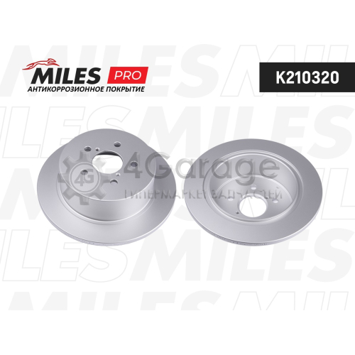 MILES K210320 Диск тормозной задний SUBARU LEGACY/OUTBACK 2.0-3.0 03- (серия PRO с защитным покрытием) (TRW DF6290) K210320