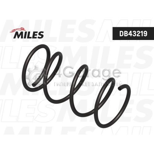 MILES DB43219 Пружина подвески TOYOTA COROLLA 11# 5AFE,4EFE 95-00/2C MTM 9597,Corolla 4AF передняя (OBK C4T12961) DB43219