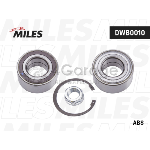 MILES DWB0010 Подшипник ступ.CITROEN C3/C4/C5/DS3/PEUGEOT 207/3008/307/308/5008 00- пер.