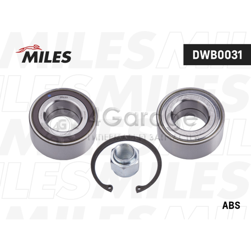 MILES DWB0031 Подшипник ступ.CITROEN C2/C3/PEUGEOT 207 02- пер.