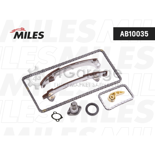 MILES AB10035 Комплект цепи ГРМ TOYOTA AVENSIS 2.0i/2.4i 16V 1AZFE/2AZFE 01- без звезды