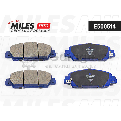 MILES E500514 Колодки тормозные (Смесь CERAMIC) передние HONDA ACCORD 14- (TRW GDB3615) E500514