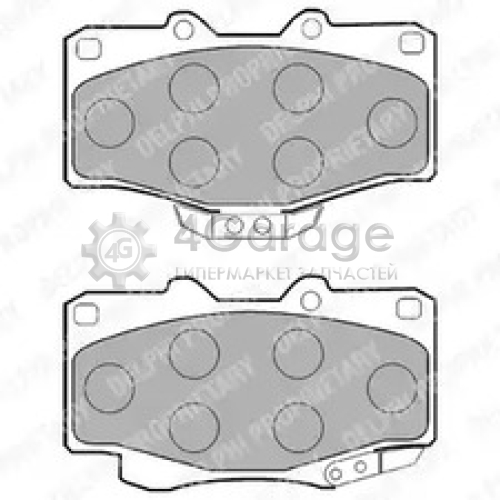 DELPHI LP854 Колодки передние TOYOTA LAND CRUISER 70 80 HILUX II III LP854