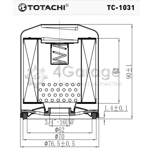 TOTACHI TC1031 TOTACHI TC 1031 C 111 90915 03002 MANN W 712/83 в Красноярске
