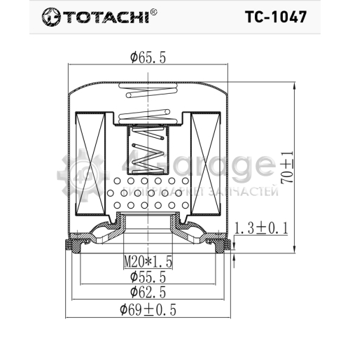 TOTACHI TC 1047 C 224 15208 65F00 MANN W 67/1 TOTACHI TC1047 в Нижнем Новгороде