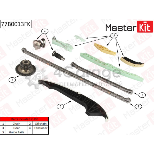 MASTER KIT 77B0013FK Комплект цепи ГРМ Audi A3/A4/A5 Volkswagen PASSAT 1.8 2.0 TFSI 06 