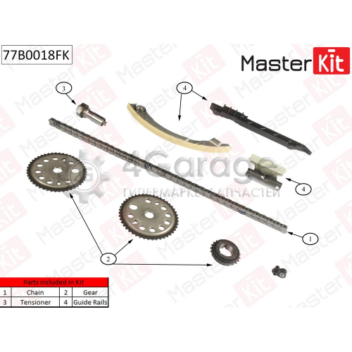 MASTER KIT 77B0018FK Комплект цепи ГРМ Opel Vectra C 2.2i 16V Z 22 D1 02 