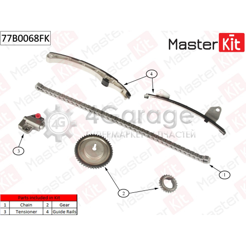 MASTER KIT 77B0068FK Комплект цепи ГРМ MAZDA 3 B6ZE/Z6 1.6i 04 03 09