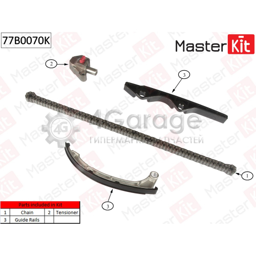 MASTER KIT 77B0070K Комплект цепи ГРМ Nissan Micra/Note 1.2i 1.4i 16V без звездочек 77B0070K