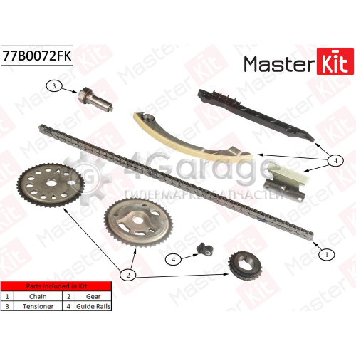 MASTER KIT 77B0072FK Комплект цепи ГРМ Opel Vectra С/Zafira B Z22SE Z22 02 