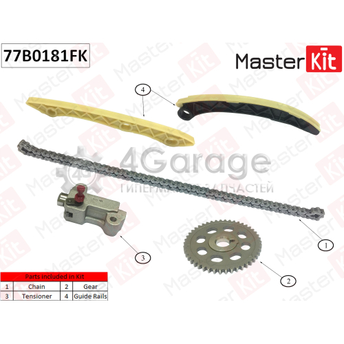 MASTER KIT 77B0181FK Комплект цепи ГРМ Honda Accord/CR V 2.0i R20A 08 15