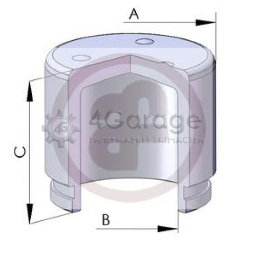 SEINSA D02572 Поршень переднего суппорта (51x44 15mm)