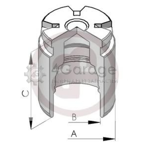 SEINSA D02578 Поршень переднего суппорта (34x48mm)