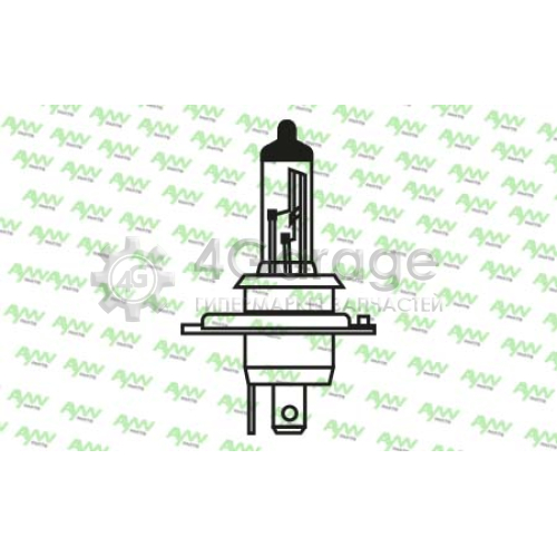 Лампа галогеновая H4 12V 60/55W P43T 38 AW1910002 AYWIPARTS AW1910002 в Ростове-на-Дону