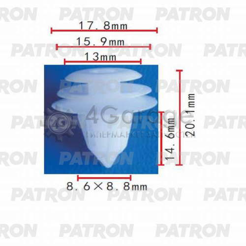 Клипса пластмассовая PATRON P370281 в Нижнем Новгороде