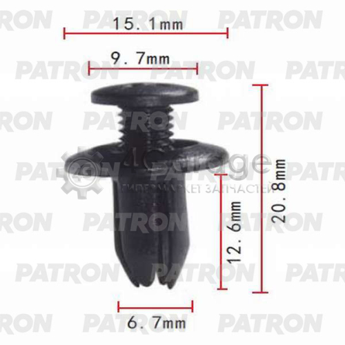 PATRON P370024 Клипса пластмассовая