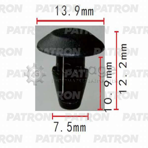 Клипса пластмассовая PATRON P370172 в Москве