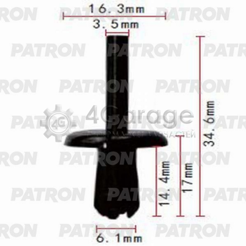 Клипса пластмассовая PATRON P370979 в Ростове-на-Дону