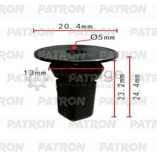 PATRON P370349 Клипса пластмассовая