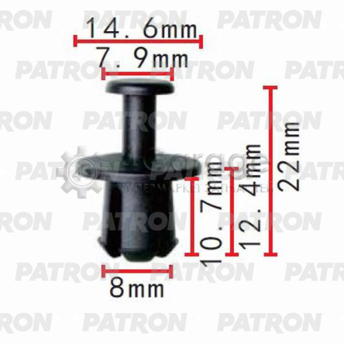 PATRON P370209 Клипса пластмассовая