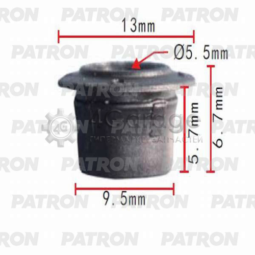 PATRON P370251A Клипса пластмассовая