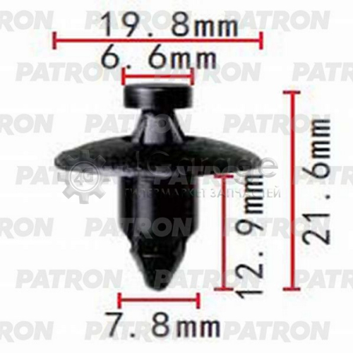 PATRON P371391 Клипса пластмассовая