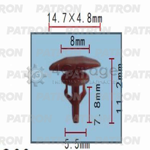 Клипса пластмассовая PATRON P370152 в Москве