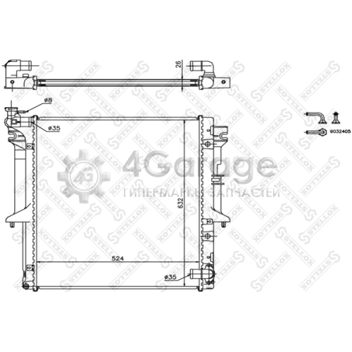 STELLOX 1025972SX Радиатор охлаждение двигателя