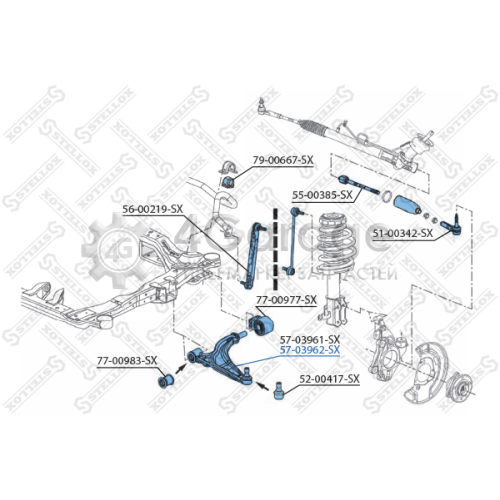 STELLOX 5703962SX Рычаг независимой подвески колеса подвеска колеса