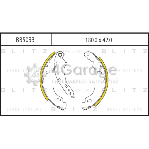 BLITZ BB5033 Колодки торм. барабанные
