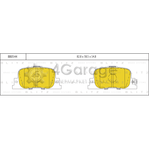 BLITZ BB0544 Колодки тормозные задние