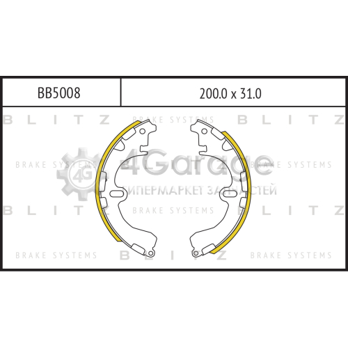 BLITZ BB5008 Колодки тормозные барабанные