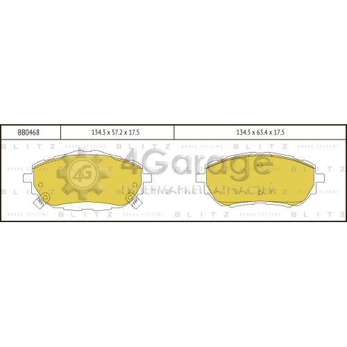 BLITZ BB0468 Колодки тормозные передние