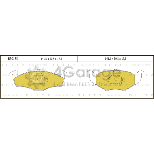 BLITZ BB0185 Колодки тормозные передние