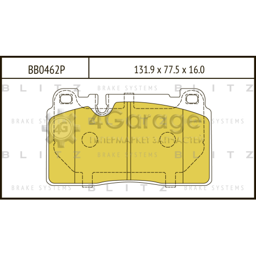 BLITZ BB0462P Колодки тормозные передние
